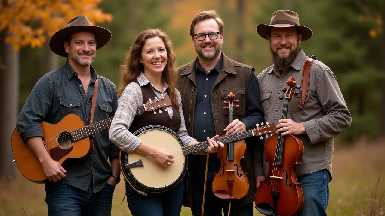 Séance photo pour le groupe 'Les Vagabonds Sonores'